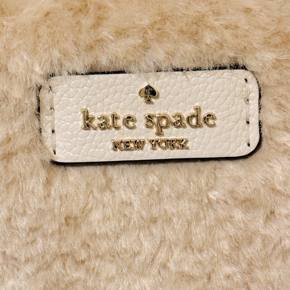 KATE SPADE Rosie Faux Shearling North South Crossbody Handbag NWT - Picture 12 of 16